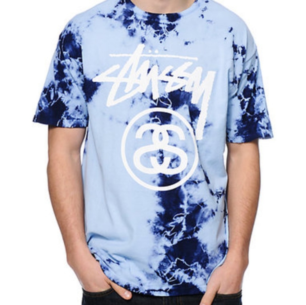 Stussy Storm Stocklink Blue - Boyfriend T-Shirt